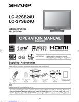 Sharp LC37SB24U TV Operating Manuals